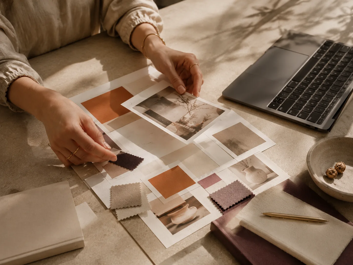 Sunlit interior mood board