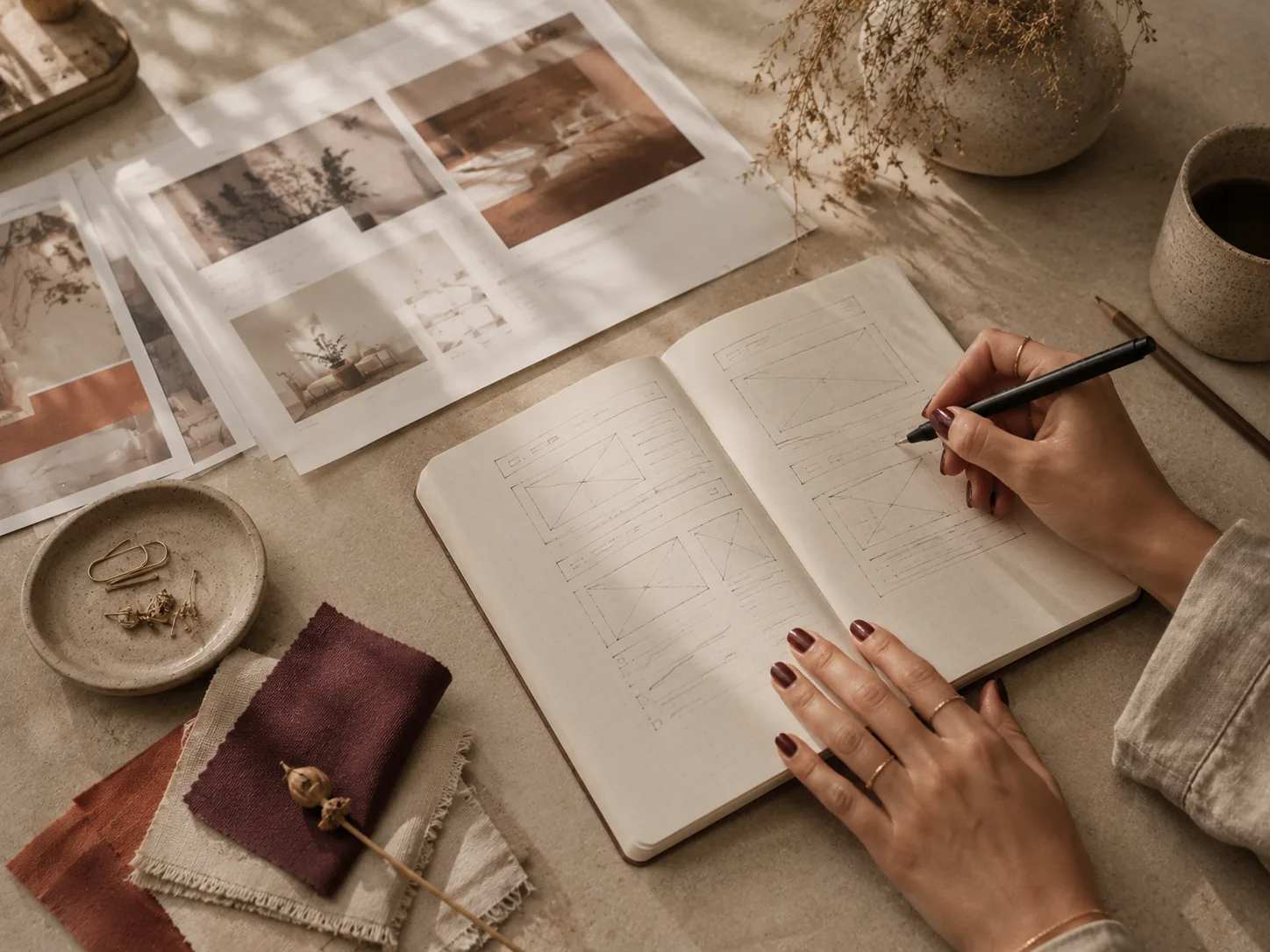 Designer wireframe workspace