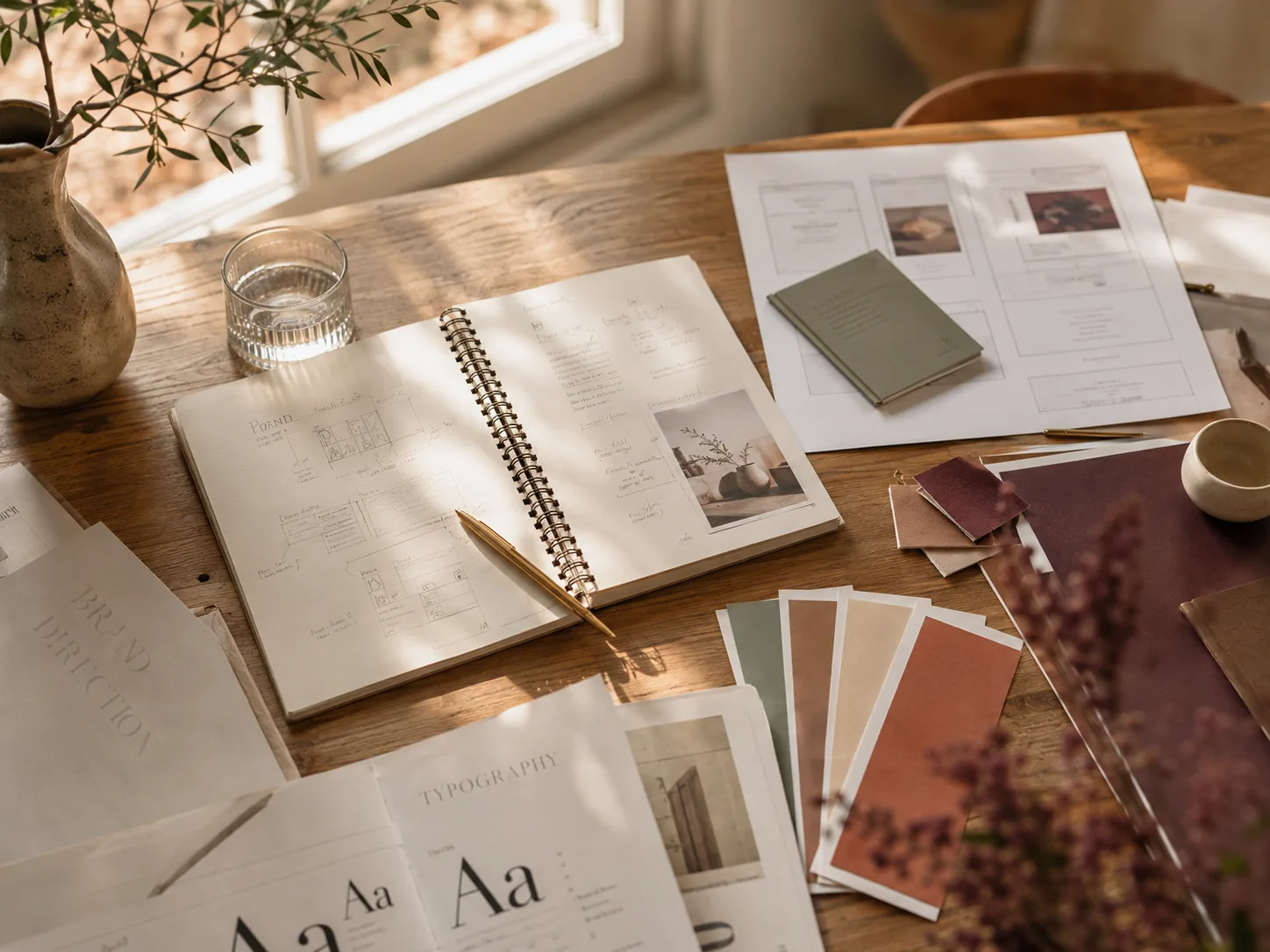 Website and brand design workspace